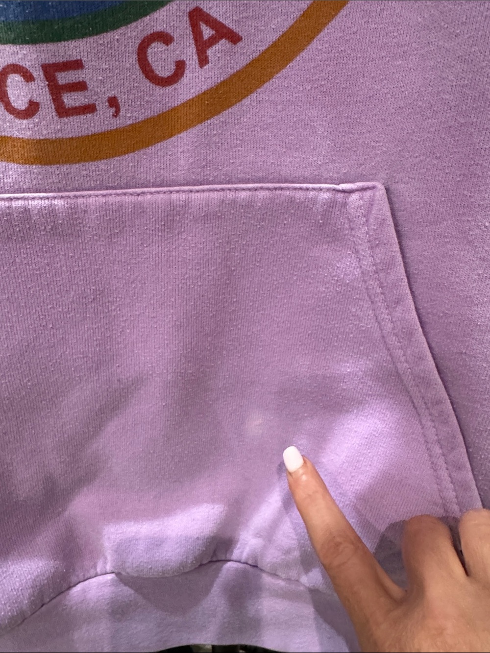 Aviator Nation Lavender Pullover Hoodie with Retro Venice Graphic - Picture 4 of 5
